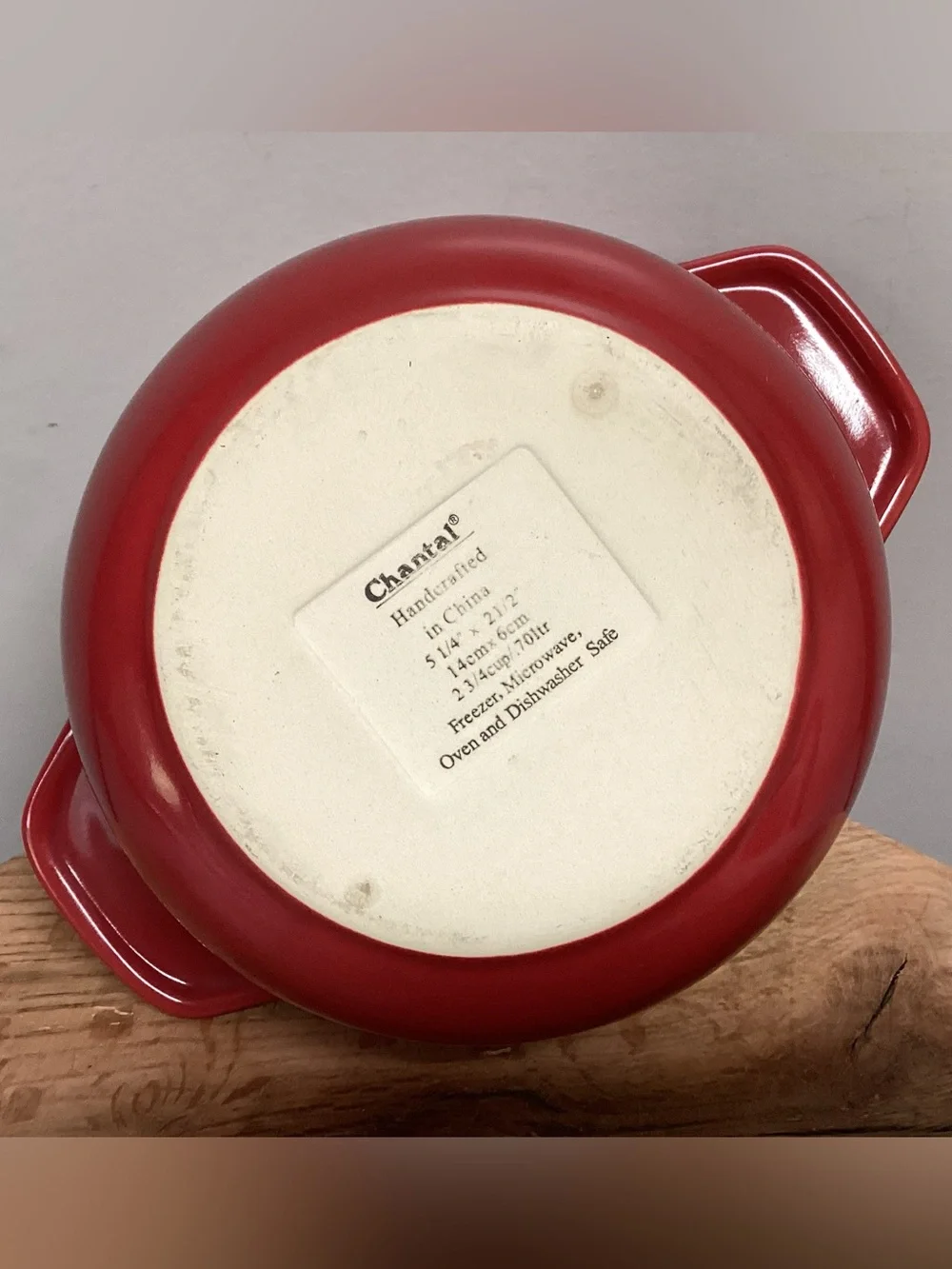 🔴 Vintage Chantal Cookware Casserole Dish / Soup Bowl - Beautiful Red Design